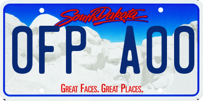 SD license plate 0FPA00
