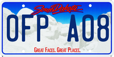 SD license plate 0FPA08