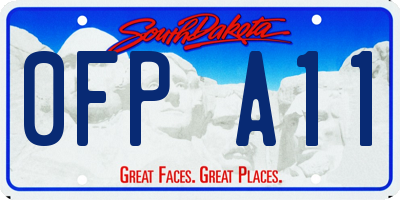 SD license plate 0FPA11