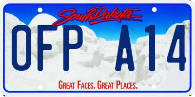 SD license plate 0FPA14