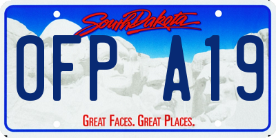 SD license plate 0FPA19