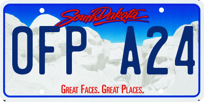 SD license plate 0FPA24