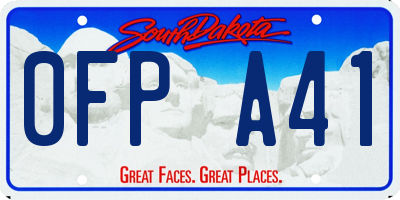 SD license plate 0FPA41
