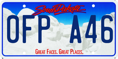 SD license plate 0FPA46