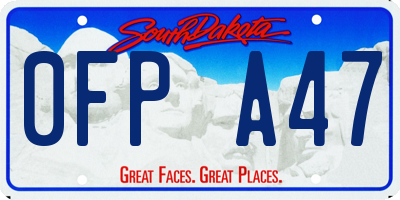 SD license plate 0FPA47