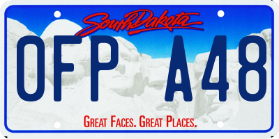 SD license plate 0FPA48