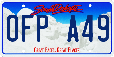 SD license plate 0FPA49