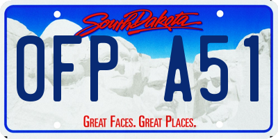 SD license plate 0FPA51