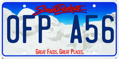 SD license plate 0FPA56
