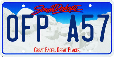 SD license plate 0FPA57