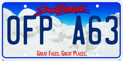 SD license plate 0FPA63