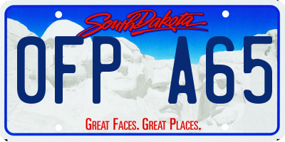 SD license plate 0FPA65