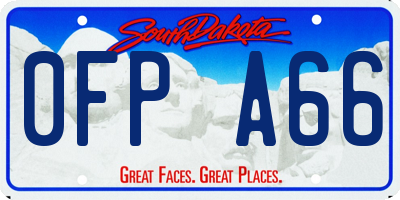 SD license plate 0FPA66