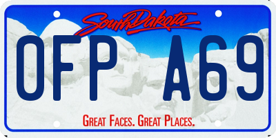 SD license plate 0FPA69
