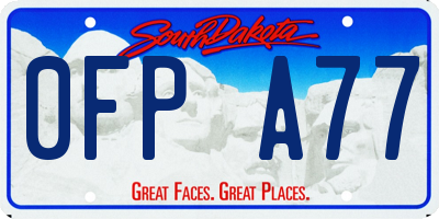 SD license plate 0FPA77