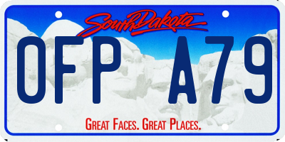 SD license plate 0FPA79