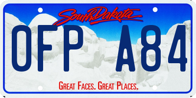 SD license plate 0FPA84