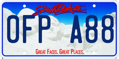 SD license plate 0FPA88