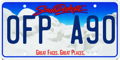 SD license plate 0FPA90