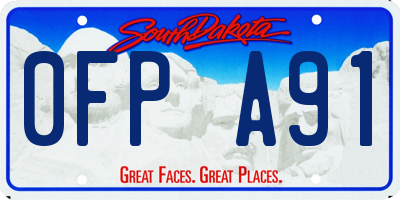 SD license plate 0FPA91