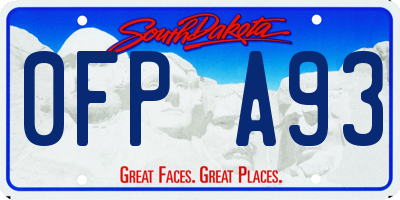 SD license plate 0FPA93