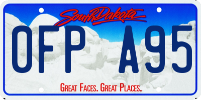 SD license plate 0FPA95