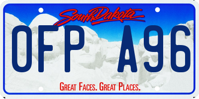SD license plate 0FPA96