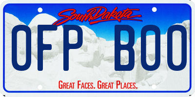 SD license plate 0FPB00