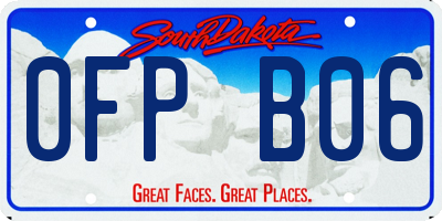 SD license plate 0FPB06