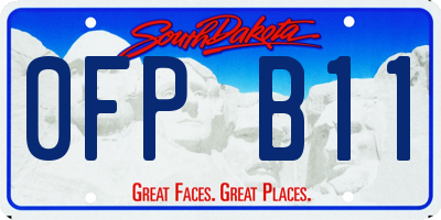 SD license plate 0FPB11