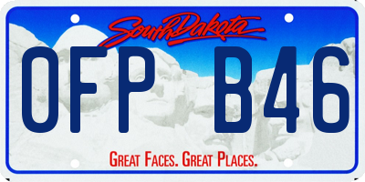 SD license plate 0FPB46
