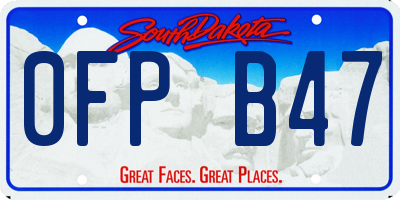 SD license plate 0FPB47