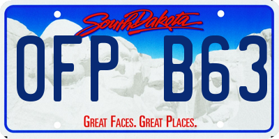 SD license plate 0FPB63