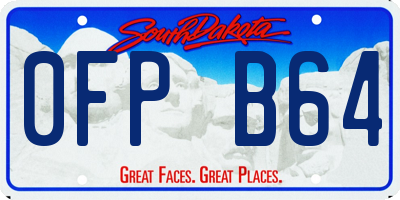 SD license plate 0FPB64