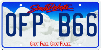 SD license plate 0FPB66