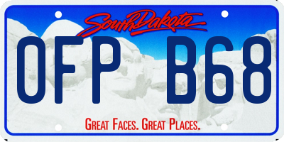 SD license plate 0FPB68