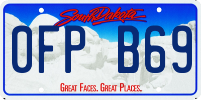 SD license plate 0FPB69