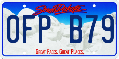 SD license plate 0FPB79
