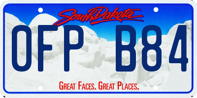 SD license plate 0FPB84