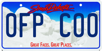 SD license plate 0FPC00