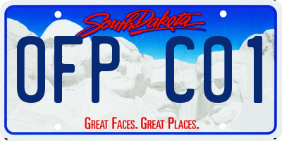 SD license plate 0FPC01