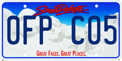 SD license plate 0FPC05