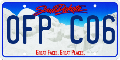 SD license plate 0FPC06