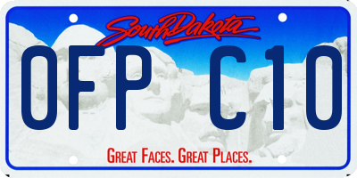 SD license plate 0FPC10