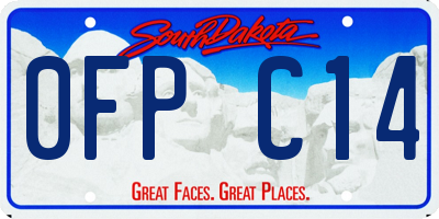 SD license plate 0FPC14