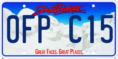 SD license plate 0FPC15