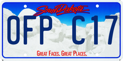 SD license plate 0FPC17