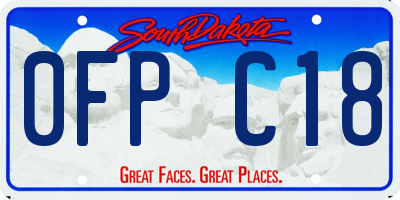 SD license plate 0FPC18