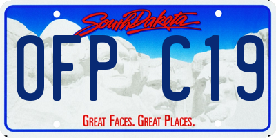 SD license plate 0FPC19