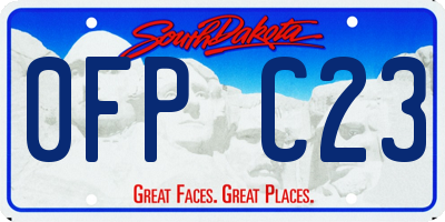 SD license plate 0FPC23